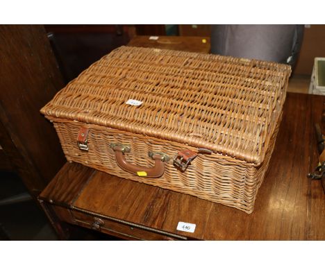 A Sirram wicker picnic hamper with fittings 
