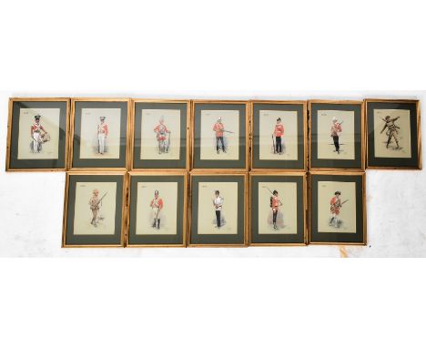 Gerald C. Hudson - Studies of British Foot Soldiers - A collection of twelve watercolour on paper paintings of various soldie