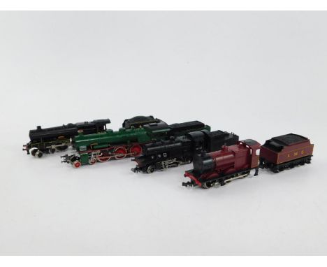 A Hornby Minitrix N gauge BR Class locomotive, black livery, 2-6-0, 46400, a Pico LMS locomotive Renown, 4-6-0, 5713, a Lima 