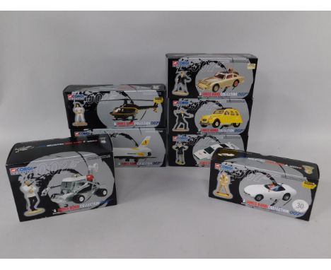 Corgi die cast models of James Bond cars and vehicles, various scales, comprising Citroen 2V and James Bond figure set 65301,