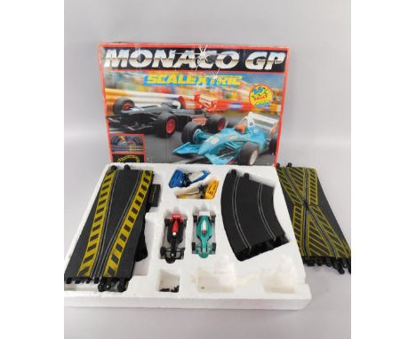 A Scalextric Monaco GP Set, boxed, further track and accessories.