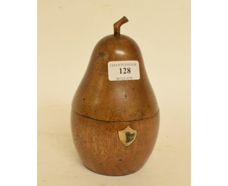 A tea caddy, in the form of a pear, 20 cm high