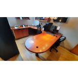 Executive U-Shape Des, w/ 2-Door cabinet, /30'' x 75'' x 72'' x 72''