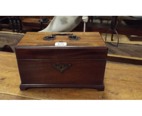 Georgian mahogany 3 division tea caddy