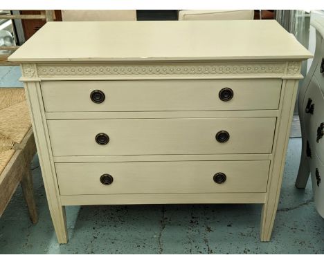 COMMODE, in a painted finish, 47cm x 93cm x 82cm H. 