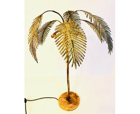 MAISON JANSEN STYLE TABLE LAMP, palm tree design, gilt metal, 80cm H x 48cm diam. 