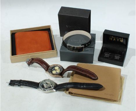 Gentlemen's Accessories - a Sekonda water resistant watch; a Neil Armstrong First Man on the Moon watch; a Rialto leather wal