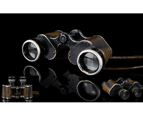 E. Leitz- Wehrmacht German Special Forces World War II Military Binoculars. 6x30 H/6400. Serial number 262232. Comes with ori