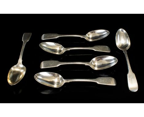 Set Of Six Victorian Silver Tea Spoons. Fully Hallmarked For London 1840 Approximately 4toz 
