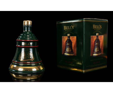 Whisky Interest. Genuine Wade Porcelain Unused / Unopened Bottle of Bells Extra Special Old Scotch Whisky - 1992 Christmas De