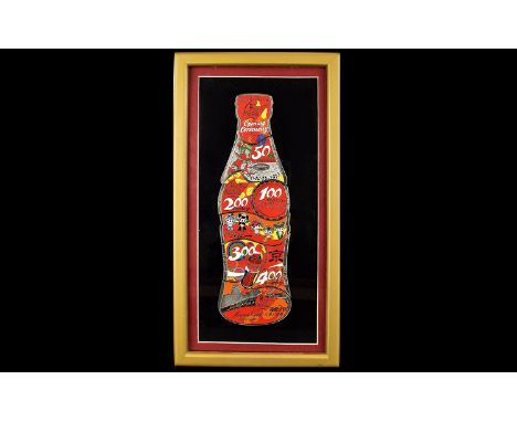 Olympic Interest Coca-Cola Beijing 2008 Countdown Puzzle Pin Set Framed and mounted under glass, complete set of eight enamel