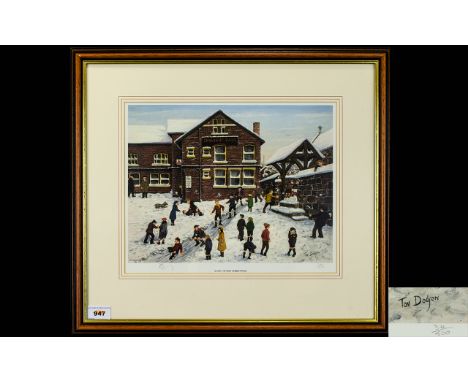Tom Dodson Ltd and Numbered Edition Colour Print. Tiled ' A Day After Christmas ' Studio Arts 1993. This Is No 34 of 500. Mou