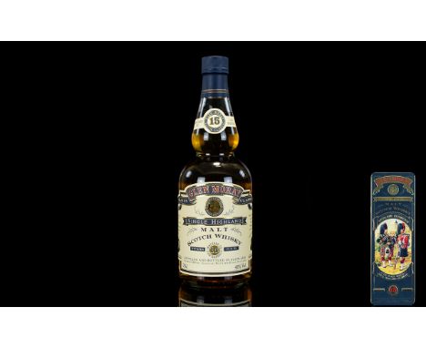 Glen Moray - Bottle of Vintage Highland Regiments ' The Black Watch ' 15 Year Old Single Malt Scotch Whisky. Bottle Strength 