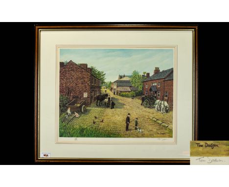 Tom Dodson 1910 - 1991 Artist Pencil Signed Ltd and Numbered Edition Colour Print. Titled ' The Smithy ' This Print Is No 842