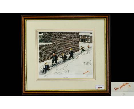 Tom Dodson 1910 - 1991 Ltd and Numbered Edition Colour Print. Titled ' The Slide ' Ltd Edition of 850 Only. This Is Number 47