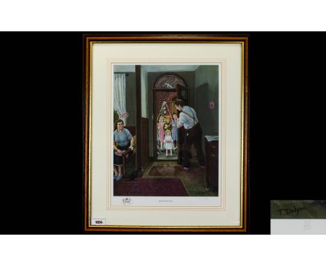 Tom Dodson 1910 - 1991 Ltd and Numbered Edition Colour Print. Titled ' Queen For a Day ' This Is No 40 of 500. Mounted and Fr