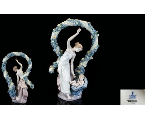 Lladro Tall and Impressive Figure - Millennium Collection ' Rebirth ' Model No 6571. Issued 2000 Only - Retired 2000. Sculptu