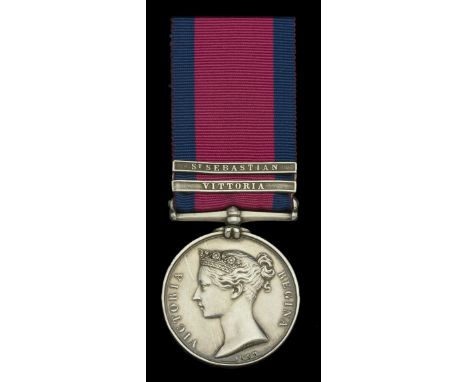 Military General Service 1793-1814, 2 clasps, Vittoria, St. Sebastian (W. Snape, R. Arty. Drivers.) edge bruising, otherwise 