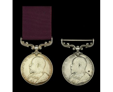Army L.S. & G.C., E.VII.R. (2) (77197 Gnr: W. Jackman. R.G.A.; 50992 Bandsman R. Unwin. R.A.) good very fine  £80-£100