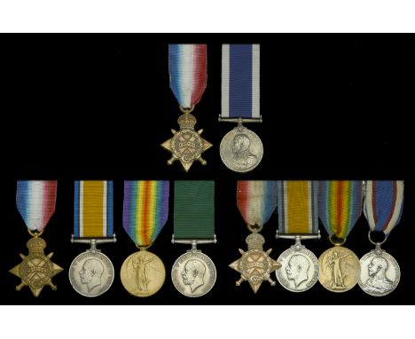 Four: Leading Seaman W. Evans, Royal Naval Reserve, late Royal Navy 1914-15 Star (J. 40694. W. Evans, A.B., R.N.; British War