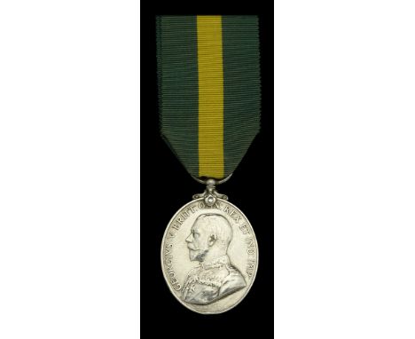 Territorial Force Efficiency Medal, G.V.R. (33 Cpl. W. J. Malley. Lanc: & Ches: R.G.A.) very fine  £60-£80