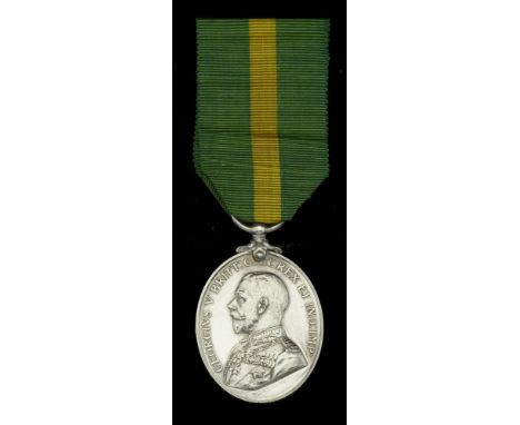 Territorial Force Efficiency Medal, G.V.R. (250013 C.S. Mjr: V. L. Jefferies. 5/Essex R.) extremely fine £80-£100  ---  Vince