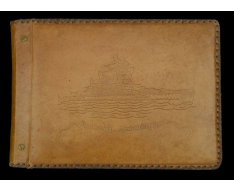 A German Second World War Admiral Graf Spee Photograph Album. A rare souvenir photograph album of the battleship Admiral Graf