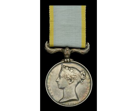 Crimea 1854-56, no clasp (Michl. Toomey. 2 Cap. Fore. Top. H.M.S. Albion.) officially engraved by Messrs Hunt & Roskell as is