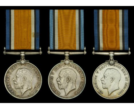 British War Medal 1914-20 (3) (2560 Wkr. P. Cleland. Q.M.A.A.C.; 5183 Wkr. J. G. Hunter. Q.M.A.A.C.; 2371 Wkr. E. E. Thompson