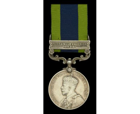 India General Service 1908-35, 1 clasp, North West Frontier 1935 (798300 Gnr. S. M. Stenton. R.A.) good very fine  £50-£70