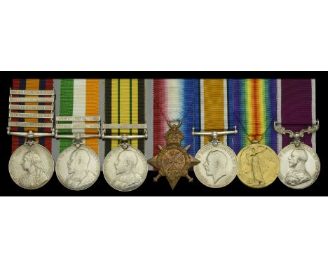 Seven: Warrant Officer Class II G. A. Sneller, Army Service Corps  Queen’s South Africa 1899-1902, 5 clasps, Cape Colony, Tug