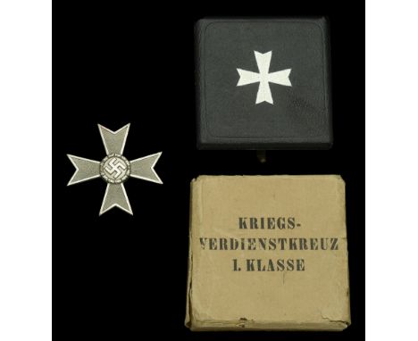 A War Service Cross First Class in Presentation Case and with Matching Maker’s Outer Cardboard Box. The Cross is in mint as n