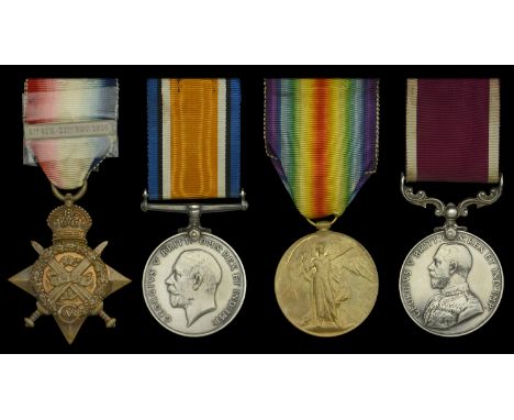 Four: Driver A. Miles, Royal Field Artillery   1914 Star, with clasp (24120 Dvr: A. Miles. R.F.A.); British War and Victory M
