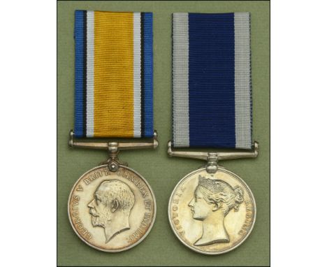 Pair: Lieutenant J. Eggbeer, Royal Navy  British War Medal 1914-20 (Lieut. J. Eggbeer. R.N.); Royal Navy L.S. & G.C., V.R., n