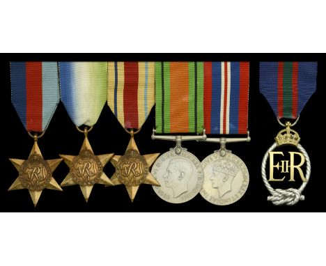 An unattributed Royal Naval Volunteer Reserve group of six  1939-45 Star; Atlantic Star; Africa Star; Defence and War Medals 