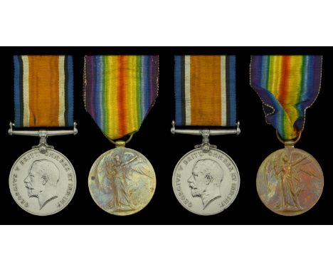 Pair: Corporal H. Royston, Army Veterinary Corps British War and Victory Medals (SE-29573 Cpl. H. Royston. A.V.C.); together 