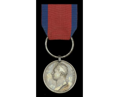 Waterloo 1815 (John Morris, 42nd or R.H. Reg. Infantry.) fitted with original steel clip and ring suspension, light edge brui
