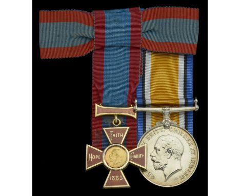 The unique Great War 'Gibraltar Naval Hospital' R.R.C. and 'Plymouth Naval Hospital' Second Award Bar pair awarded to Head-Si