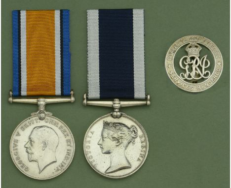 Pair: Chief Armourer A. Lowton, Royal Navy  British War Medal 1914-20 (119568 A. Lowton. Ch. Amr. R.N.); Royal Navy L.S. & G.