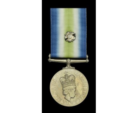 South Atlantic 1982, with rosette, (24522368 Pte R J Manning RPC) an official replacement, impressed ‘R’, with original named