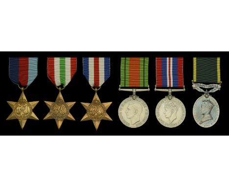 Six: Corporal J. F. Howarth, Royal Signals  1939-45 Star; Italy Star; France and Germany Star; Defence and War Medals 1939-45