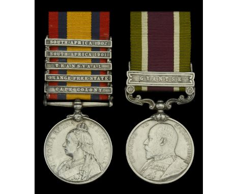 Pair: Private T. Miller, Royal Fusiliers  Queen’s South Africa 1899-1902, 5 clasps, Cape Colony, Orange Free State, Transvaal