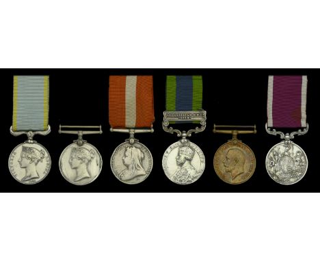 Renamed and Defective Medals (6): Crimea 1854-56, no clasp, naming erased; India General Service 1854-95, no clasp (Samuel Wh