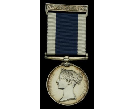 Royal Navy L.S. & G.C., V.R., narrow suspension (A. C. Ford. Ship’s Stewd. H.M.S. Duke of Wellington) impressed naming, with 