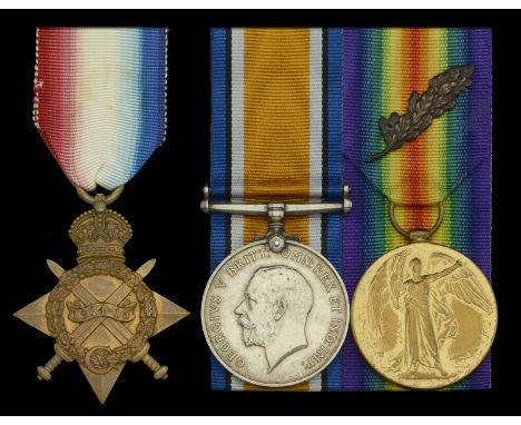 Three: Lieutenant W. Hughes, Royal Warwickshire Regiment and Machine Gun Corps  1914-15 Star (2410 Pte. W. Hughes. R. War. R.