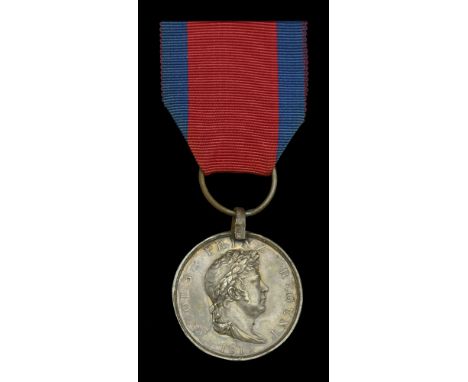 Hannover Waterloo 1815 (Soldat Johann Mowinkle Landw. Bat. Osnabrueck) fitted with steel clip and ring suspension, rank and n