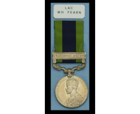 A particularly fine I.G.S. 1908-35 with Waziristan 1921-24 clasp awarded to Sergeant W. H. Fearn, Royal Air Force, who served