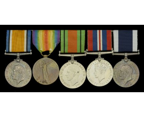 Five: Able Seaman T. Tilston, Royal Navy  British War Medal 1914-20 (J.88413 T. Tilston. Boy. 2. R.N.); Victory Medal 1914-1 