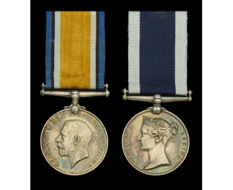 Pair: Chief Sick Berth Steward F. W. Hicks, Royal Navy  British War Medal 1914-20 (109085 F. W. Hicks. Ch. S.B.S. R.N.); Roya