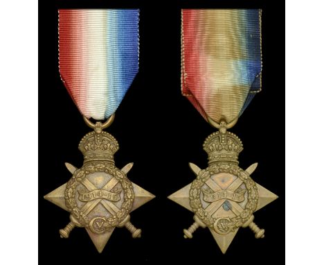 1914-15 Star (2) (31 Pte. W. Bird 25/Bn. A.I.F.; 2/1389 Cpl. R. Bestall. N.Z.E.F.) traces of verdigris to obverse of first, v